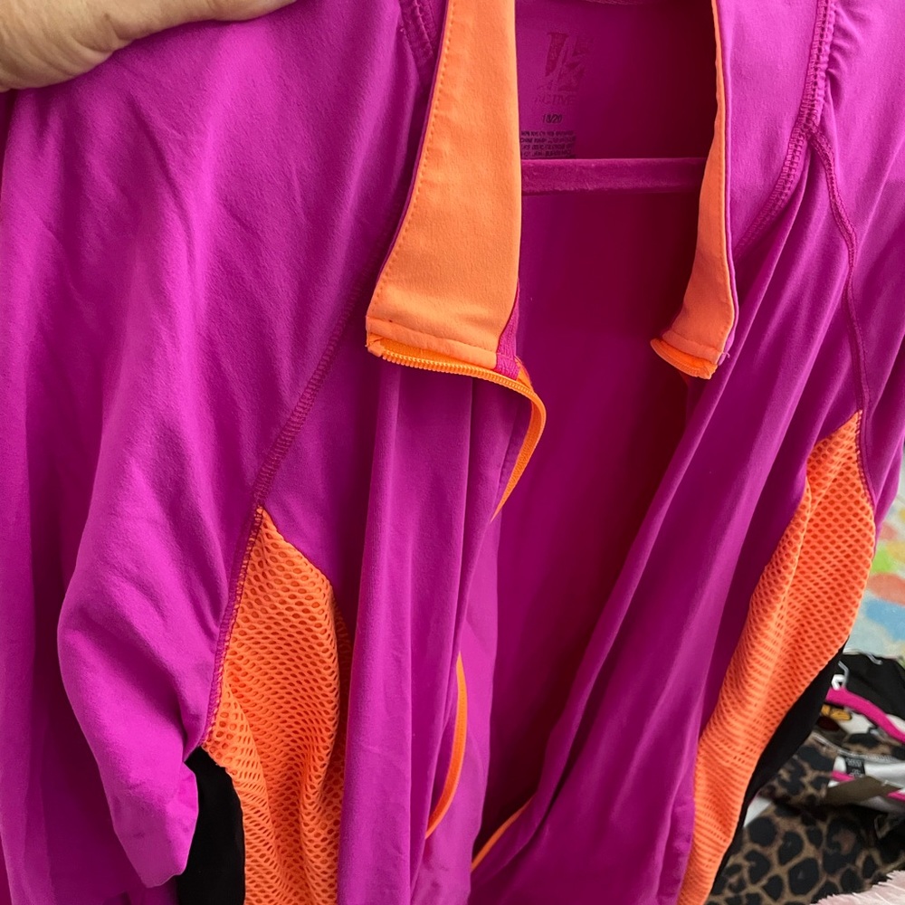 Active USA Hot Pink and Orange Sport Top